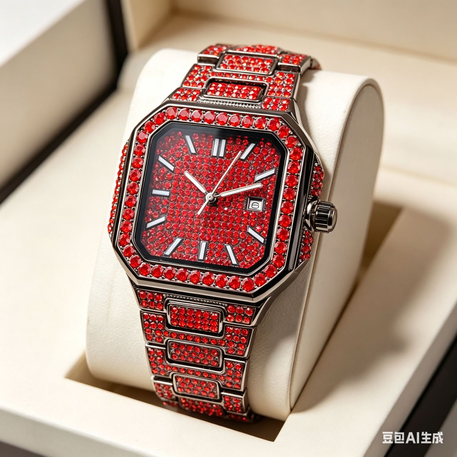 Luxury Watch Iceberg - Luxuriöse Quadratische Eisdiamant-Quarzuhr für Herren, Modische