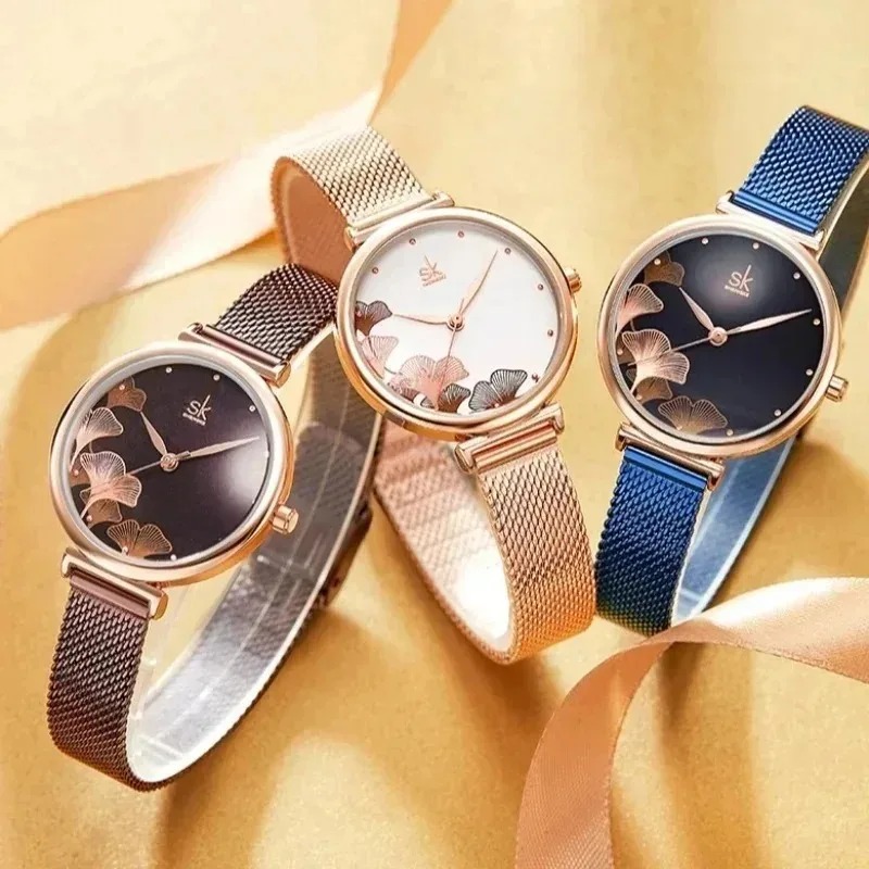 Luxury Watch Gift For Her - Luxuriöse Unisex-Quarzuhr mit Hip-Hop-Armband und Halskette