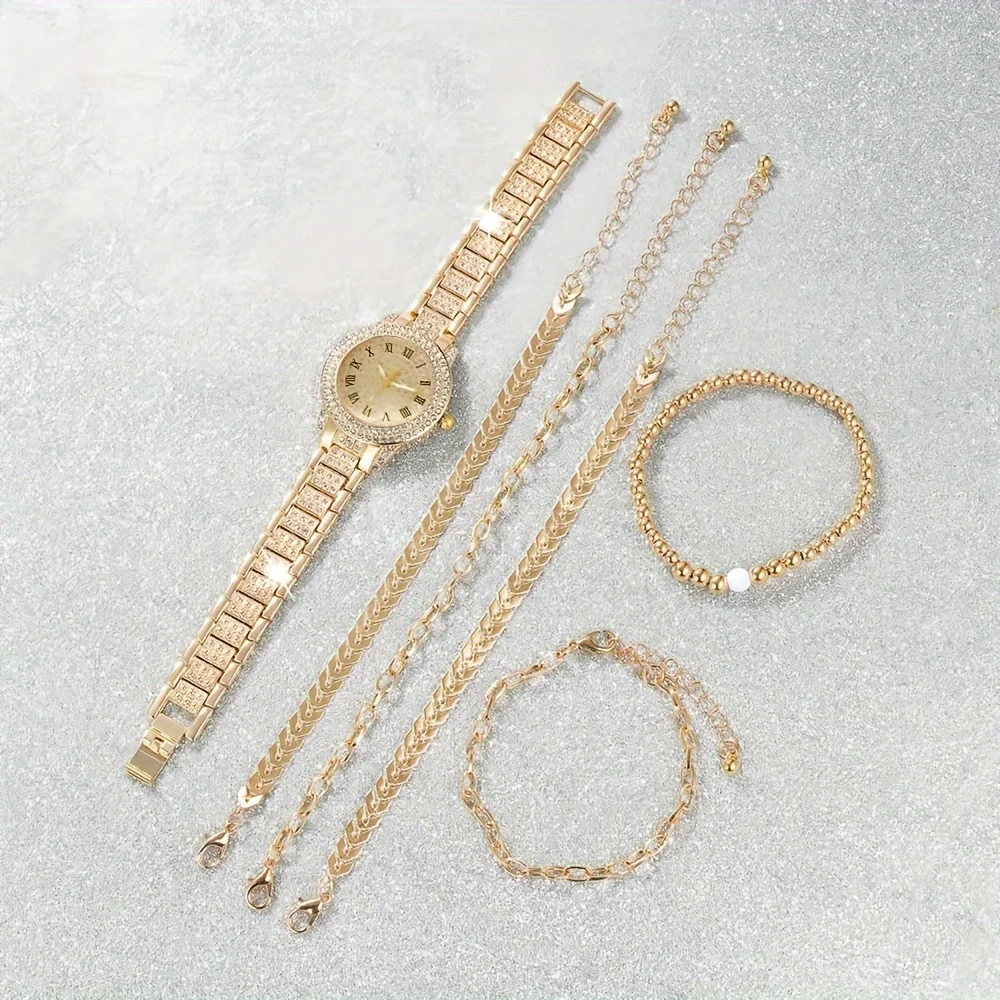 6 teile/satz frauen Luxus Stra – Luxury Watch Gift For Her Bewertung und Preis