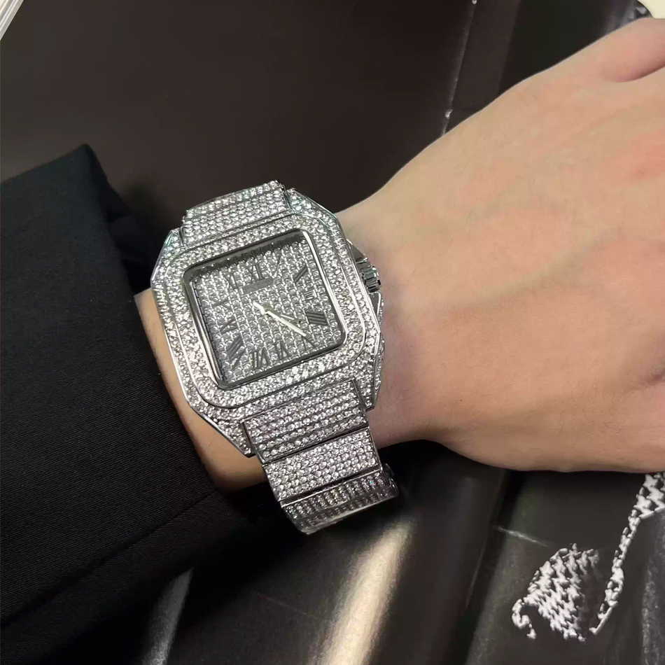 Gold- oder schwarze Uhr, Ice-O – Luxury Watch Iceberg Bewertung und Preis